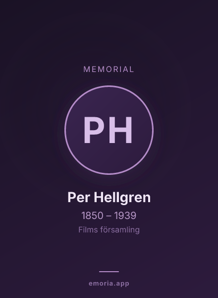 Memorial portrait of Per Hellgren