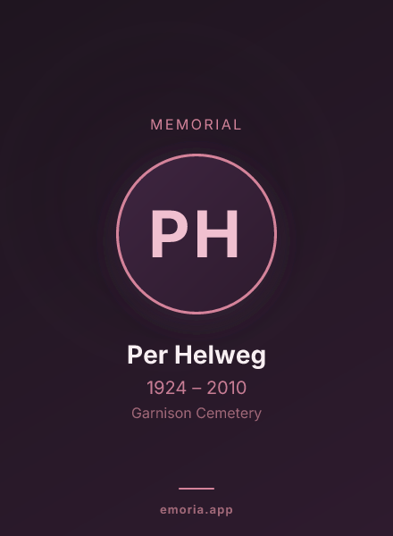 Memorial portrait of Per Helweg