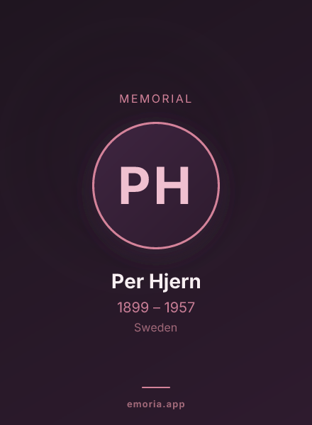 Memorial portrait of Per Hjern