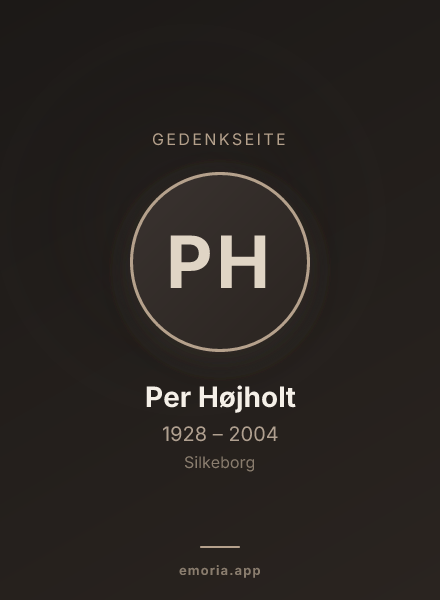 Gedenkportrait von Per Højholt