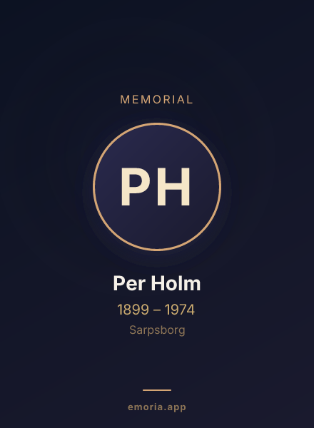 Memorial portrait of Per Holm