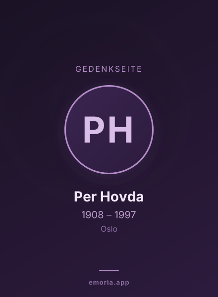 Gedenkportrait von Per Hovda
