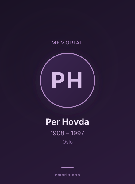 Memorial portrait of Per Hovda