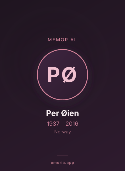 Memorial portrait of Per Øien