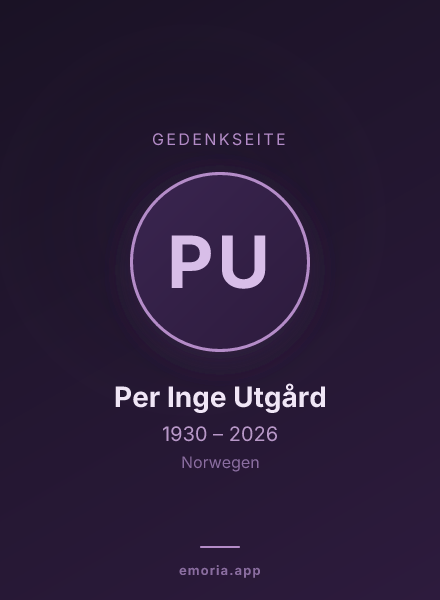 Gedenkportrait von Per Inge Utgård