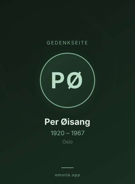 Gedenkportrait von Per Øisang