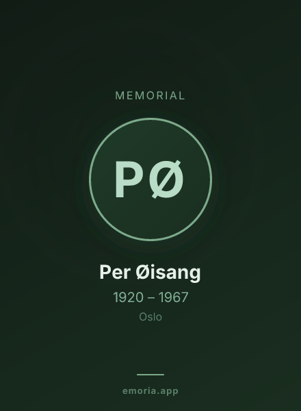 Memorial portrait of Per Øisang