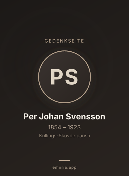 Gedenkportrait von Per Johan Svensson