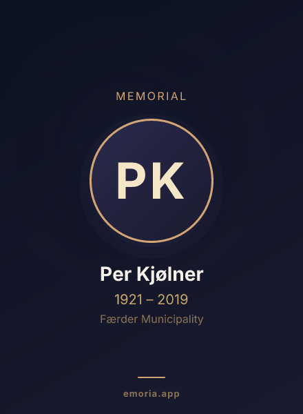 Memorial portrait of Per Kjølner