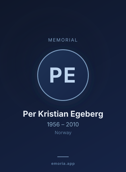 Memorial portrait of Per Kristian Egeberg