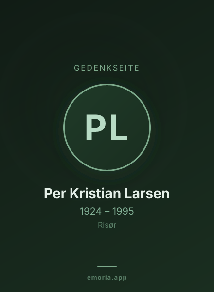 Gedenkportrait von Per Kristian Larsen