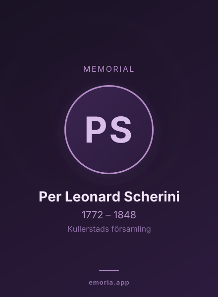 Memorial portrait of Per Leonard Scherini