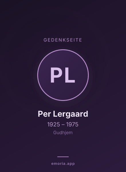 Gedenkportrait von Per Lergaard