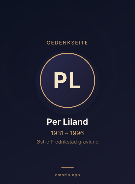 Gedenkportrait von Per Liland