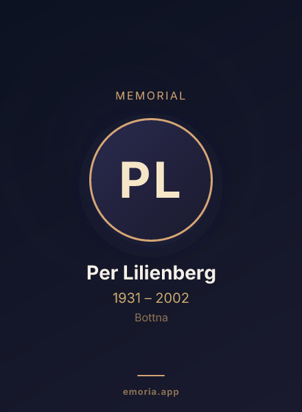 Memorial portrait of Per Lilienberg