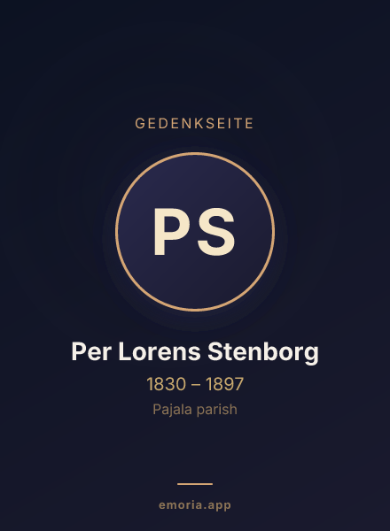 Gedenkportrait von Per Lorens Stenborg