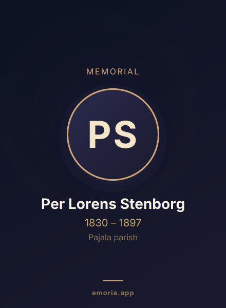 Memorial portrait of Per Lorens Stenborg