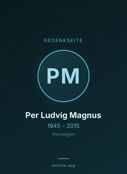 Gedenkportrait von Per Ludvig Magnus