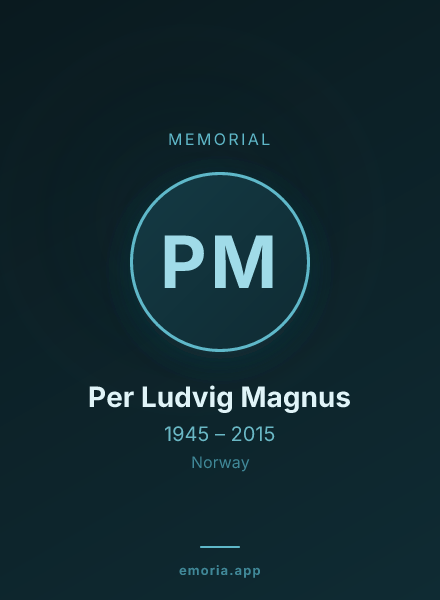 Memorial portrait of Per Ludvig Magnus