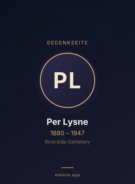 Gedenkportrait von Per Lysne
