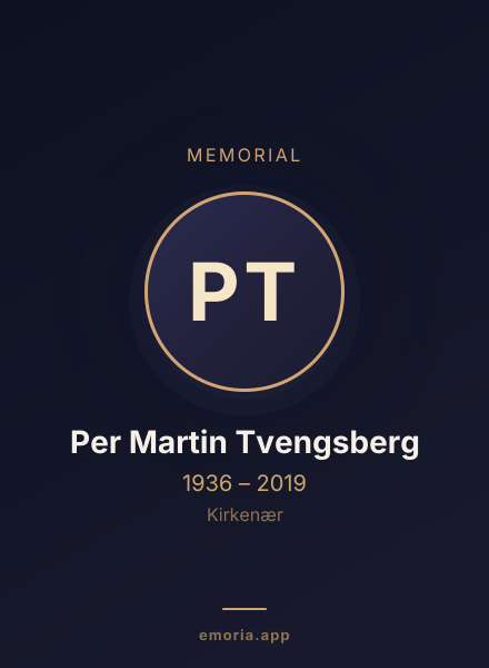 Memorial portrait of Per Martin Tvengsberg