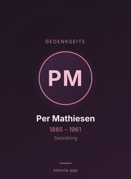 Gedenkportrait von Per Mathiesen