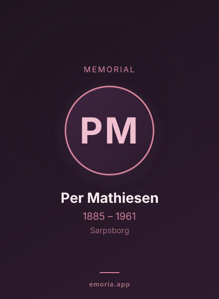 Memorial portrait of Per Mathiesen