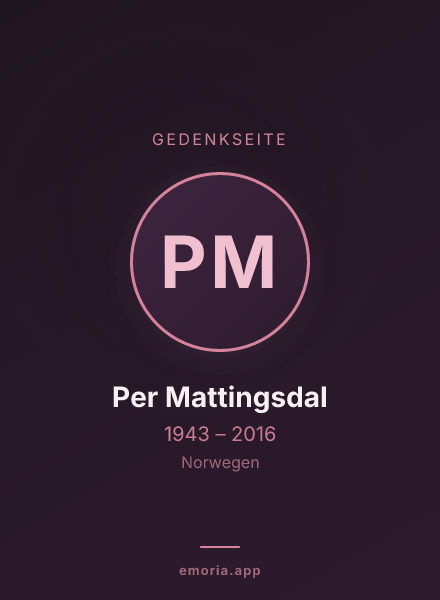 Gedenkportrait von Per Mattingsdal