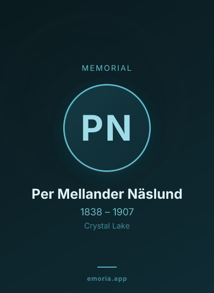 Memorial portrait of Per Mellander Näslund
