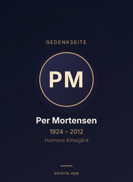 Gedenkportrait von Per Mortensen