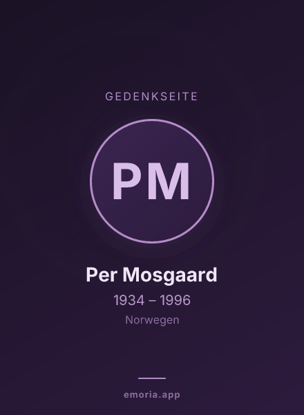 Gedenkportrait von Per Mosgaard
