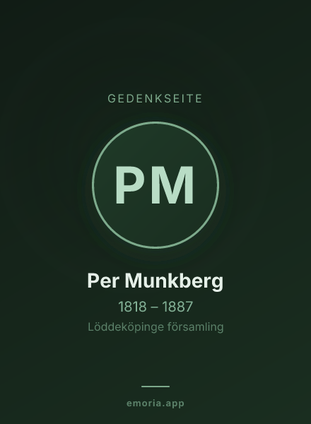 Gedenkportrait von Per Munkberg