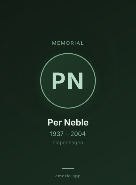 Memorial portrait of Per Neble