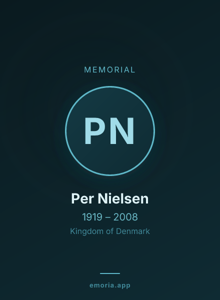 Memorial portrait of Per Nielsen