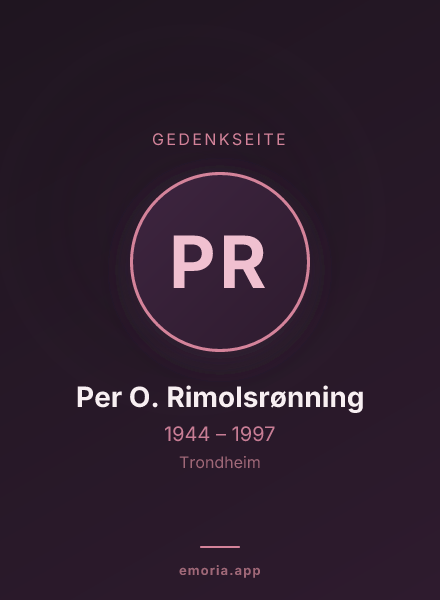 Gedenkportrait von Per O. Rimolsrønning