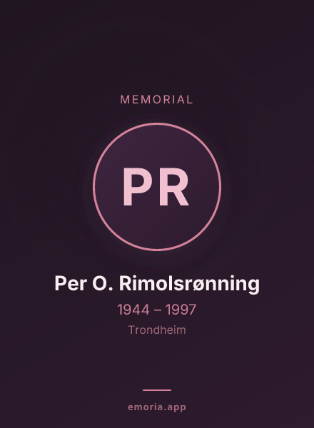 Memorial portrait of Per O. Rimolsrønning