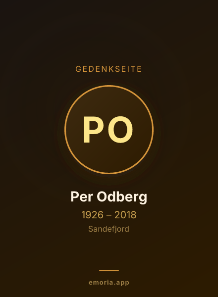Gedenkportrait von Per Odberg