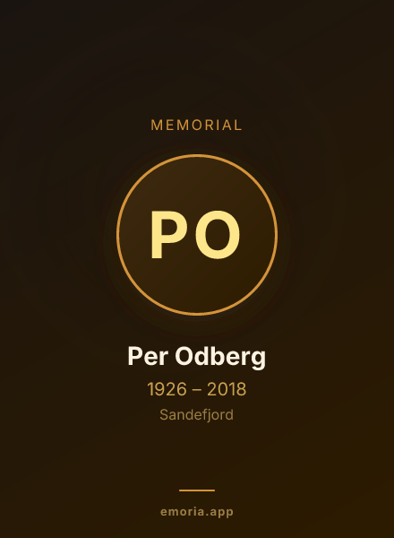 Memorial portrait of Per Odberg