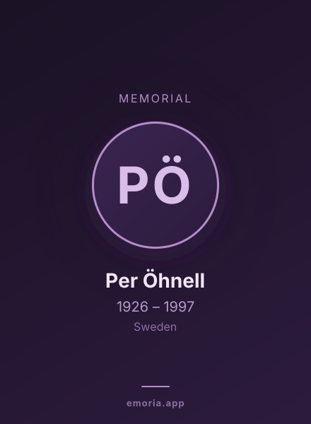 Memorial portrait of Per Öhnell
