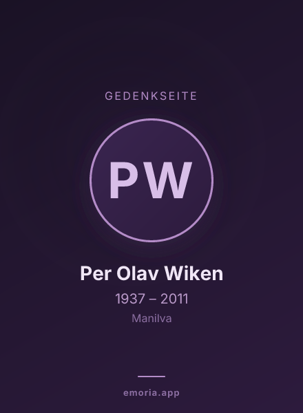 Gedenkportrait von Per Olav Wiken