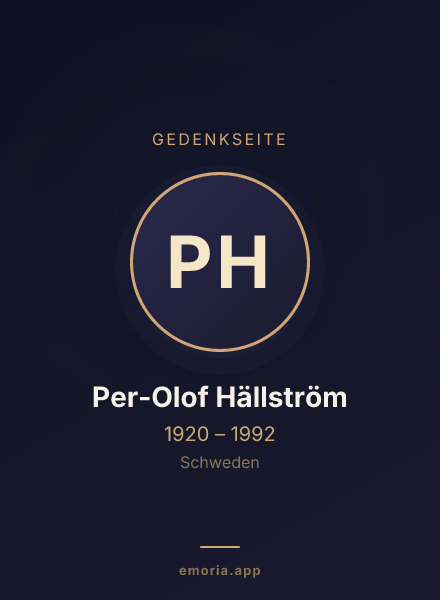 Gedenkportrait von Per-Olof Hällström
