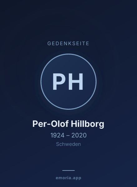 Gedenkportrait von Per-Olof Hillborg