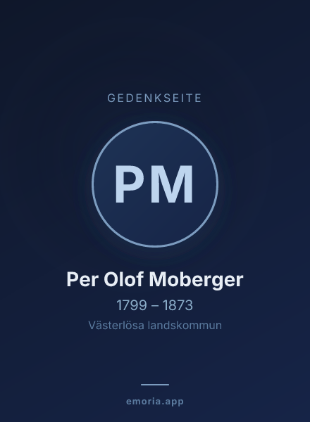 Gedenkportrait von Per Olof Moberger