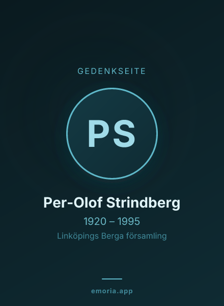 Gedenkportrait von Per-Olof Strindberg