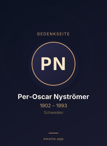 Gedenkportrait von Per-Oscar Nyströmer