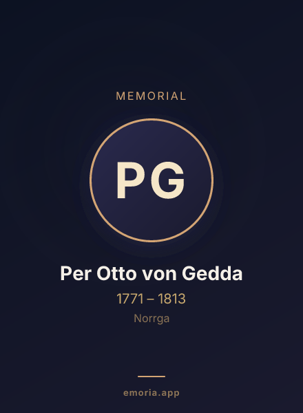 Memorial portrait of Per Otto von Gedda