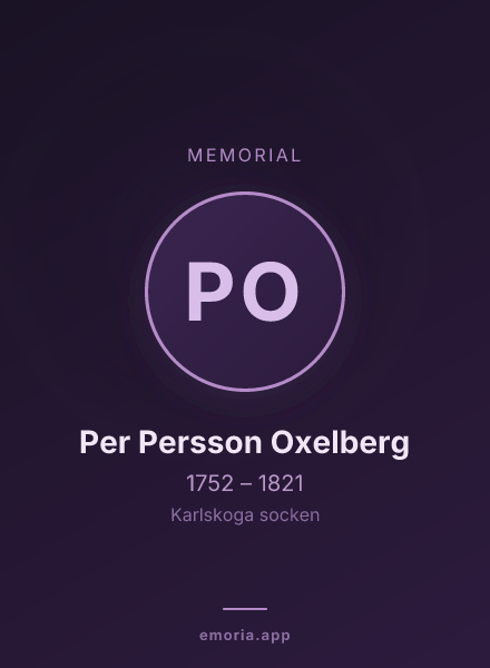 Memorial portrait of Per Persson Oxelberg