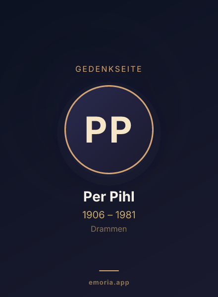 Gedenkportrait von Per Pihl