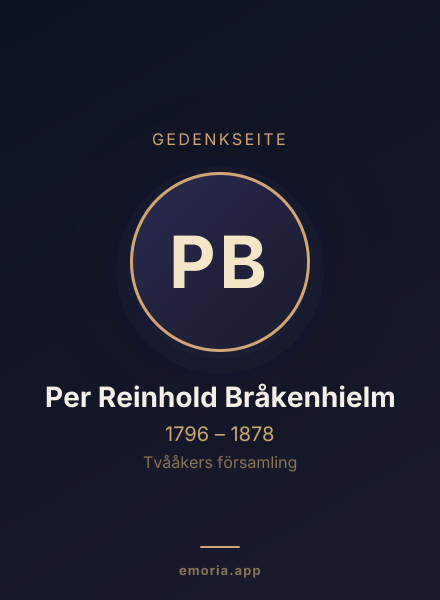 Gedenkportrait von Per Reinhold Bråkenhielm