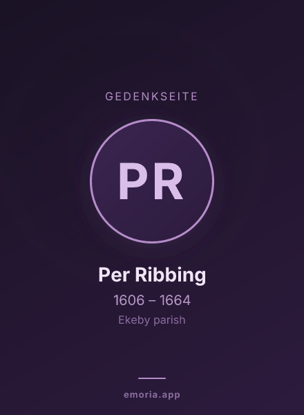 Gedenkportrait von Per Ribbing